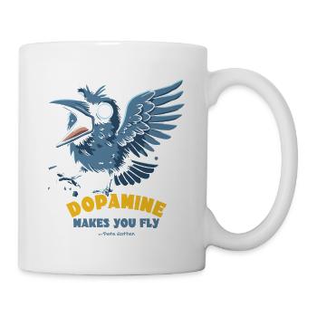 L’oiseau qui chante sous dopamine vous fait voler - Mug blanc - blanc - Droite