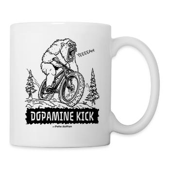 Yeti ressent une poussée de dopamine en faisant du VTT - Mug blanc - blanc - Droite