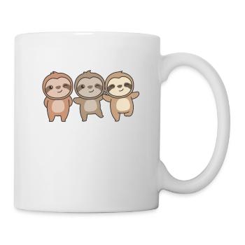 sloth, cute animals for kids, manga sloths - Mug - white - Right