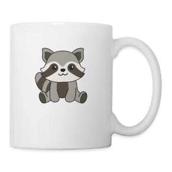 Waschbär süße Tiere für Kinder manga waschbären - Tasse - Weiß - Rechts