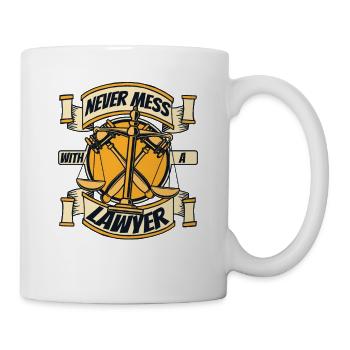 Ne jamais jouer avec un avocat Conseiller juridique Droit - Mug blanc - blanc - Droite
