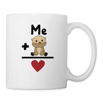 Lustige Otter rechen Formel für Tierliebhaber - Tasse - Weiß - Rechts