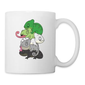 Aromantic Flag Pride LGBTQ süßer Chamäleon Haufen - Tasse - Weiß - Rechts