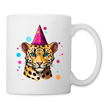Ich bin 7 Jahre alt Leoparde Leopard 7. Geburtstag - Tasse - Weiß - Rechts