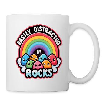 Easily Distracted By Rocks - Mug - white - Right