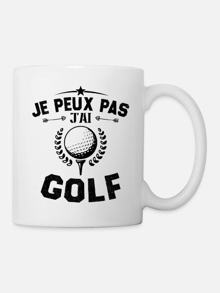 Je peux pas jai golf - Mug blanc - blanc