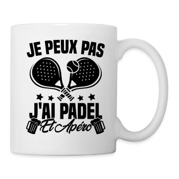 I can't I have padel and aperitif Padeliste Gift - Mug - white - Right