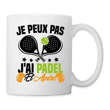 I can't I have padel and aperitif Padeliste Gift - Mug - white - Right