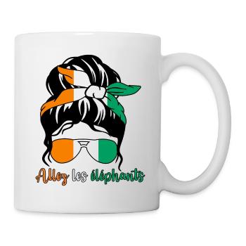 Maillot Foot Côte D'ivoire 2024 Supporter Eléphant - Mug blanc - blanc - Droite