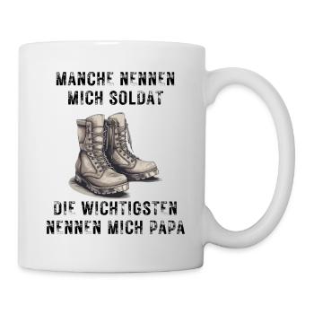 Papa Soldat - Tasse - Weiß - Rechts