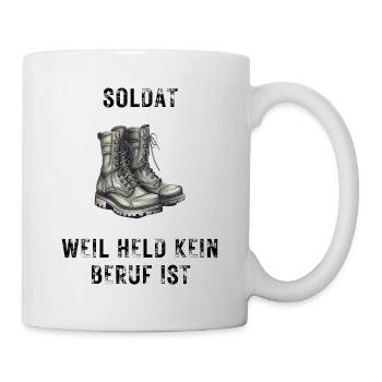Soldat weil Held kein Problem ist - Tasse - Weiß - Rechts