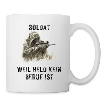 Soldat weil held kein beruf ist - Tasse - Weiß - Rechts