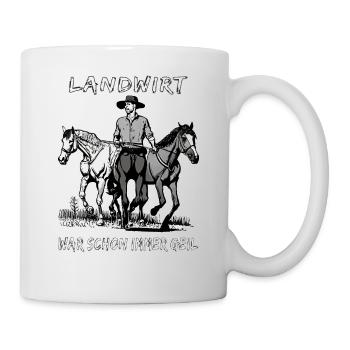 L’AGRICULTEUR A TOUJOURS ÉTÉ EXCITÉ - Mug blanc - blanc - Droite