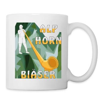 ALPHORN BLÄSER - Tasse - Weiß - Rechts