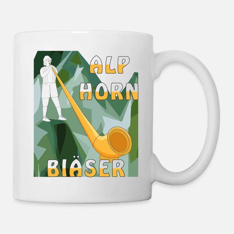 ALPHORN BLÄSER - Tasse - Weiß