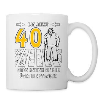 40E ANNIVERSAIRE 40 S’IL VOUS PLAÎT AIDEZ-MOI À PROPOS DE DI - Mug blanc - blanc - Droite