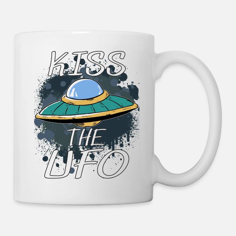 KISS THE UFO - Tasse - Weiß