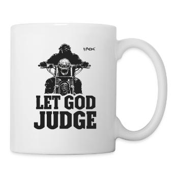 Que Dieu juge, motard à moto rocker - Mug blanc - blanc - Droite
