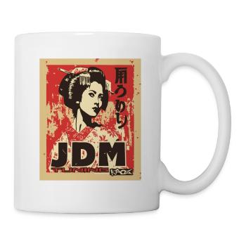 Geisha liebt JDM Car Tuning - Tasse - Weiß - Rechts