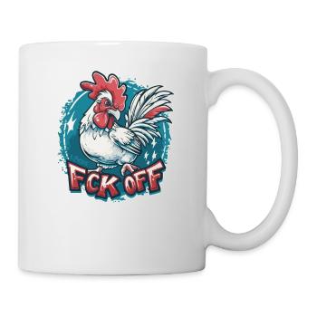 FCK OFF Poulet au coq - Mug blanc - blanc - Droite