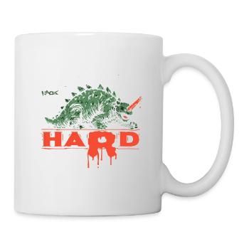 Der Party-Hard Dino - Tasse - Weiß - Rechts