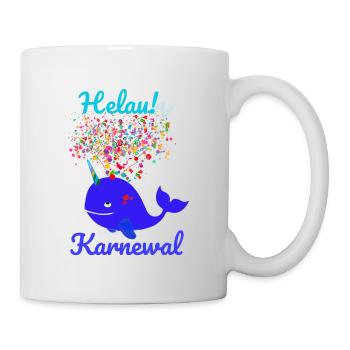 karnewal,karneval,wal,konfetti,helau - Tasse - Weiß - Rechts