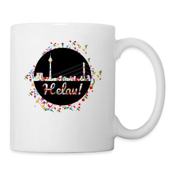 Dusseldorf,skyline,helau,confetti,carnival,colorful - Mug - white - Right
