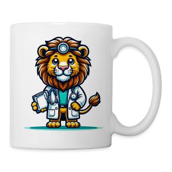Cute Lion Doctor - Mug - white - Right