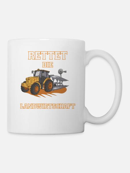 Rettet die Landwirtschaft - Landwirt Bauern Demo - Tasse - Weiß
