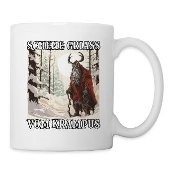 Der Krampus Kommt | Kramperl | Krampus Kostüm - Tasse - Weiß - Rechts