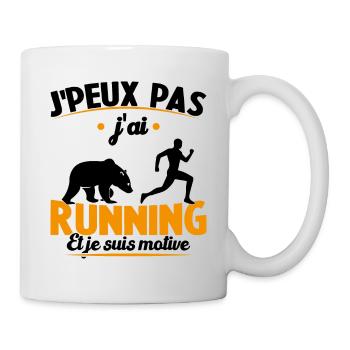 I can't I run and I'm motivated - Mug - white - Right