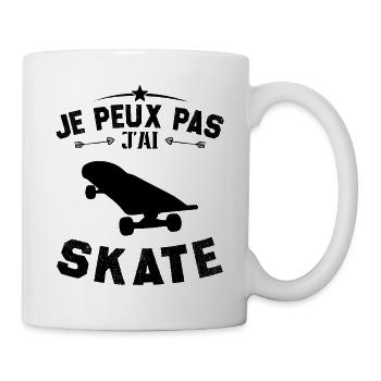 Je peux pas jai skate - Mug blanc - blanc - Droite