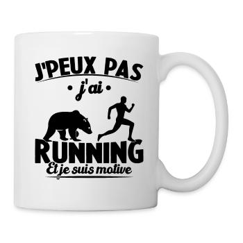 I can't I run and I'm motivated - Mug - white - Right