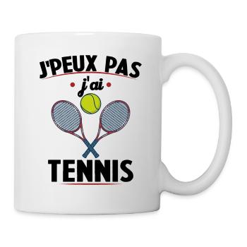 I can't I have tennis - Mug - white - Right