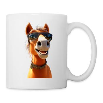 Pferd Pferdemädchen Reiterin Pony Stall Pferde - Tasse - Weiß - Rechts