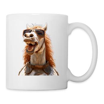 Pferd Pferdemädchen Reiterin Pony Stall Pferde - Tasse - Weiß - Rechts