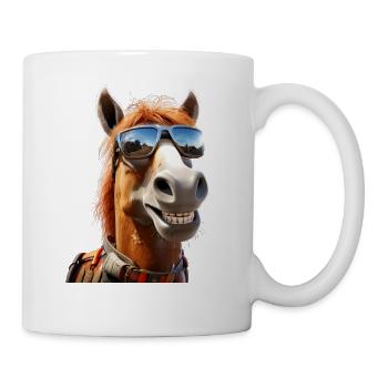 Pferd Pferdemädchen Reiterin Pony Stall Pferde - Tasse - Weiß - Rechts