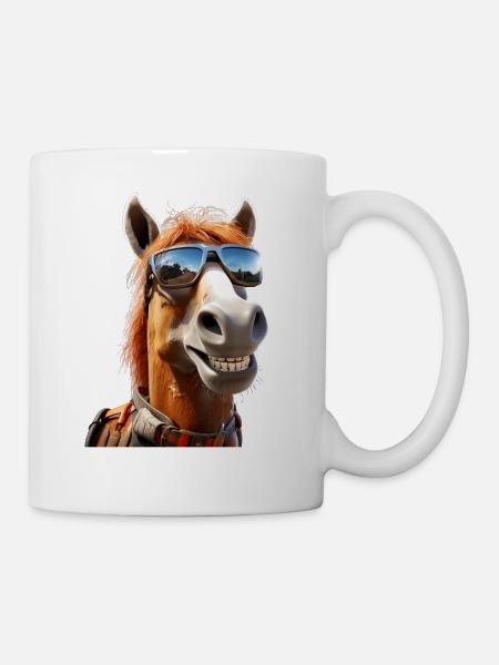 Pferd Pferdemädchen Reiterin Pony Stall Pferde - Tasse - Weiß