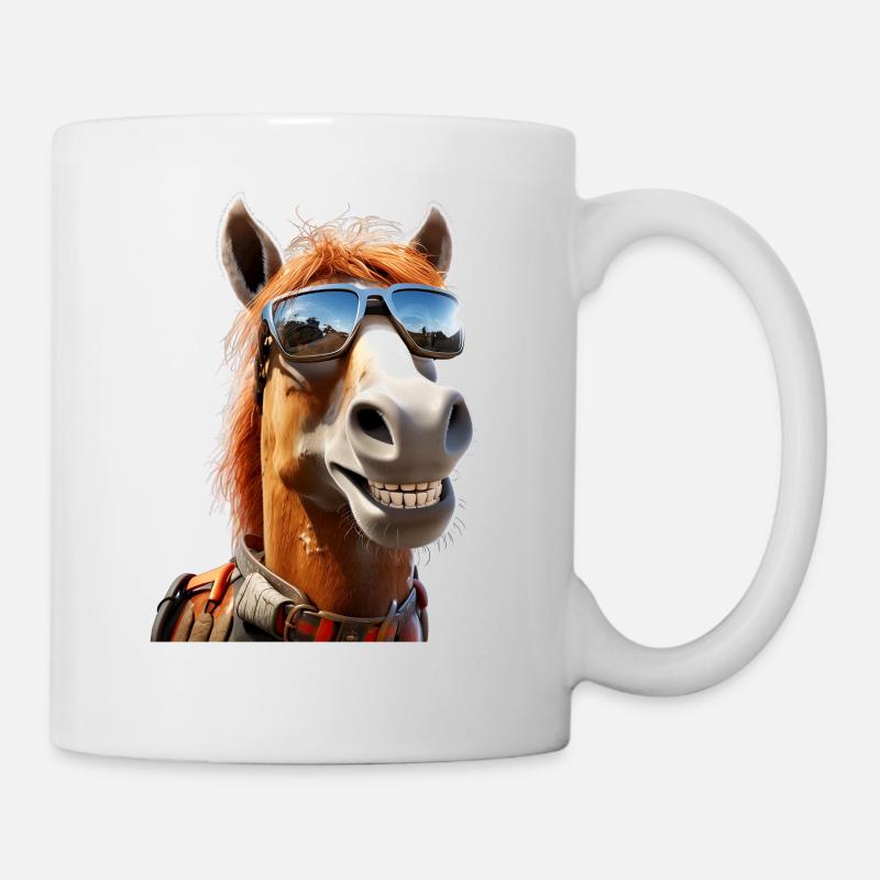 Pferd Pferdemädchen Reiterin Pony Stall Pferde - Tasse - Weiß