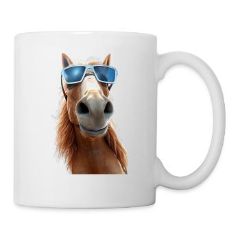Pferd Pferdemädchen Reiterin Pony Stall Pferde - Tasse - Weiß - Rechts