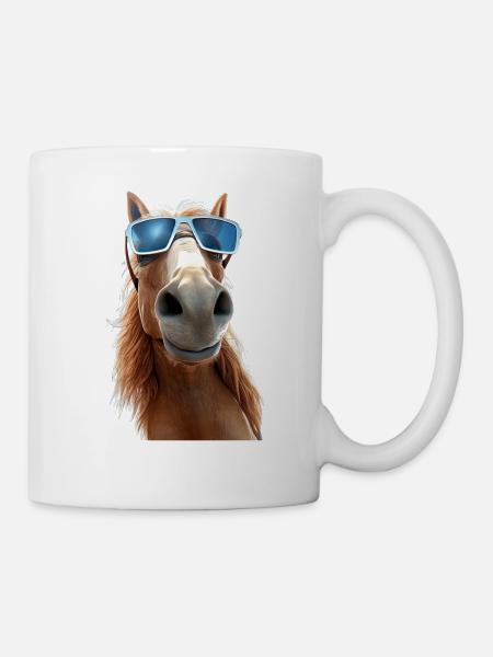 Pferd Pferdemädchen Reiterin Pony Stall Pferde - Tasse - Weiß