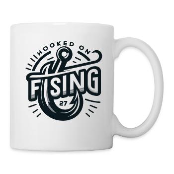 Le rêve d’un pêcheur élégant accroché au graphique de pêche - Mug blanc - blanc - Droite