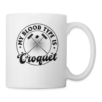 Croquet Sport Joueur de croquet - Mon groupe sanguin est Cr - Mug blanc - blanc - Droite