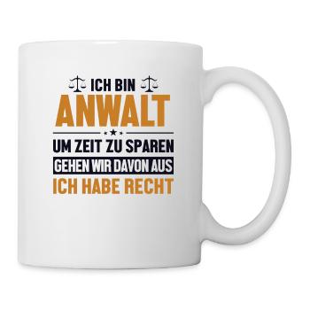 Anwalt hat immer Recht Attorney General Legal - Mug - white - Right