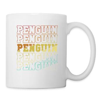 Retro Penguin Kaiserpinguin Seevogel - Tasse - Weiß - Rechts