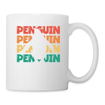 Retro Penguin Seevogel Königspinguin - Tasse - Weiß - Rechts
