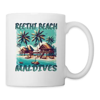 Maldives Reethi Beach Grunge Loisirs - Mug blanc - blanc - Droite