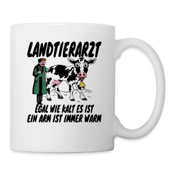 « Peu importe à quel point il fait froid » Vétérinaire de campagne - Mug blanc - blanc - Droite