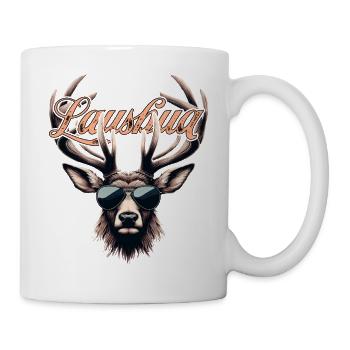Kinder Lausbua T-Shirt Herren Trachtenshirt Jungen - Tasse - Weiß - Rechts