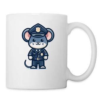 Cute Mouse Police Officer - Mug - white - Right